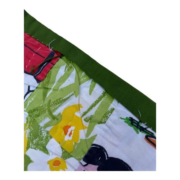 Vtg Handmade Patchwork Crazy Quilt w/Charlie Brown Peanuts Fabric 74"x56" READ - Picture 9 of 12